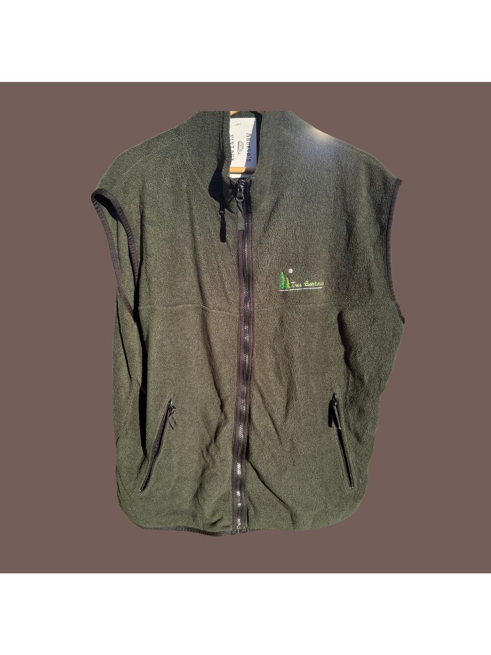 Two Sentinels Fleece Vest | Forest Green | Size XL | Vintage